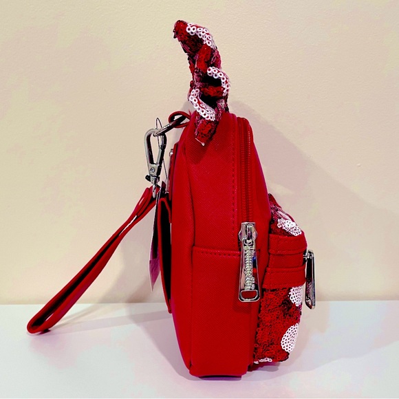 Disney Parks Loungefly Wristlet Bag - Minnie Mouse Bow Polka Dots - Picture 3 of 3